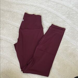 Lululemon align leggings 25” in Garnet (size 4)